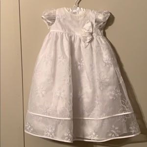3-6 Month White dress used as a flower girl dress